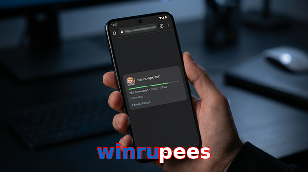 Main screen of Winrupees apk page for PK players