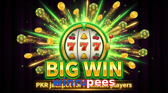 Big win animation on Winrupees slot game